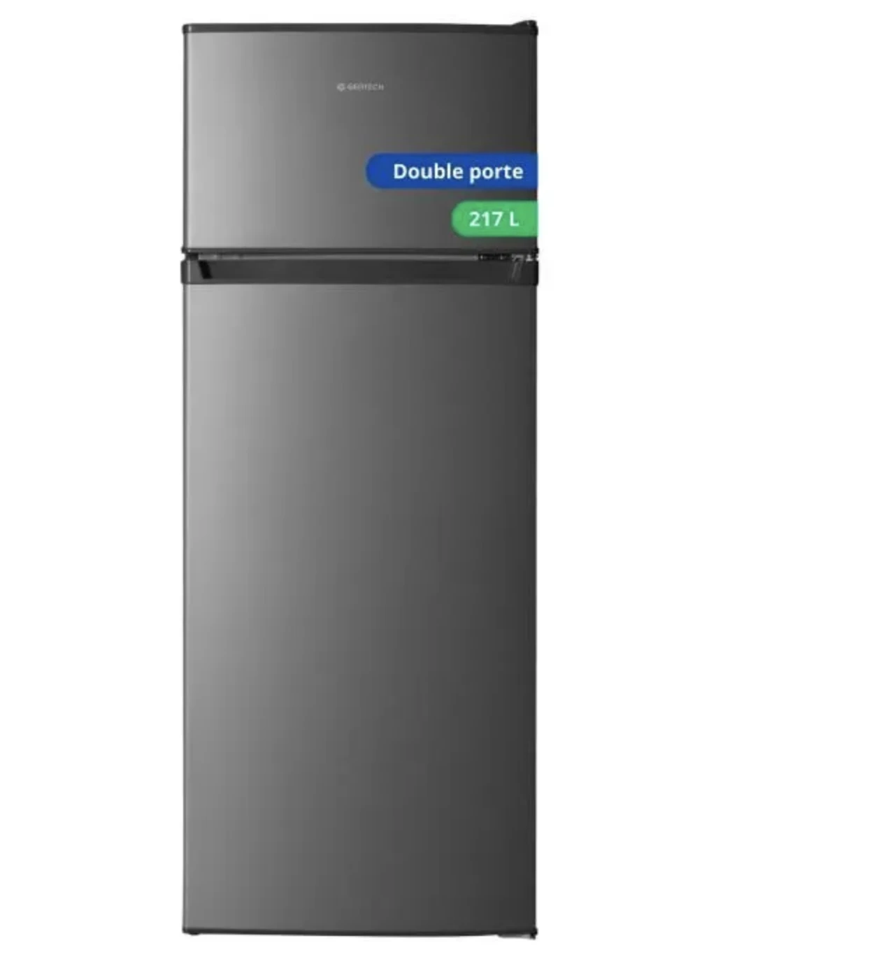 Réfrigérateur congélateur haut GEDTECH GE217DPSL Silver - capacit 217L - Classe E