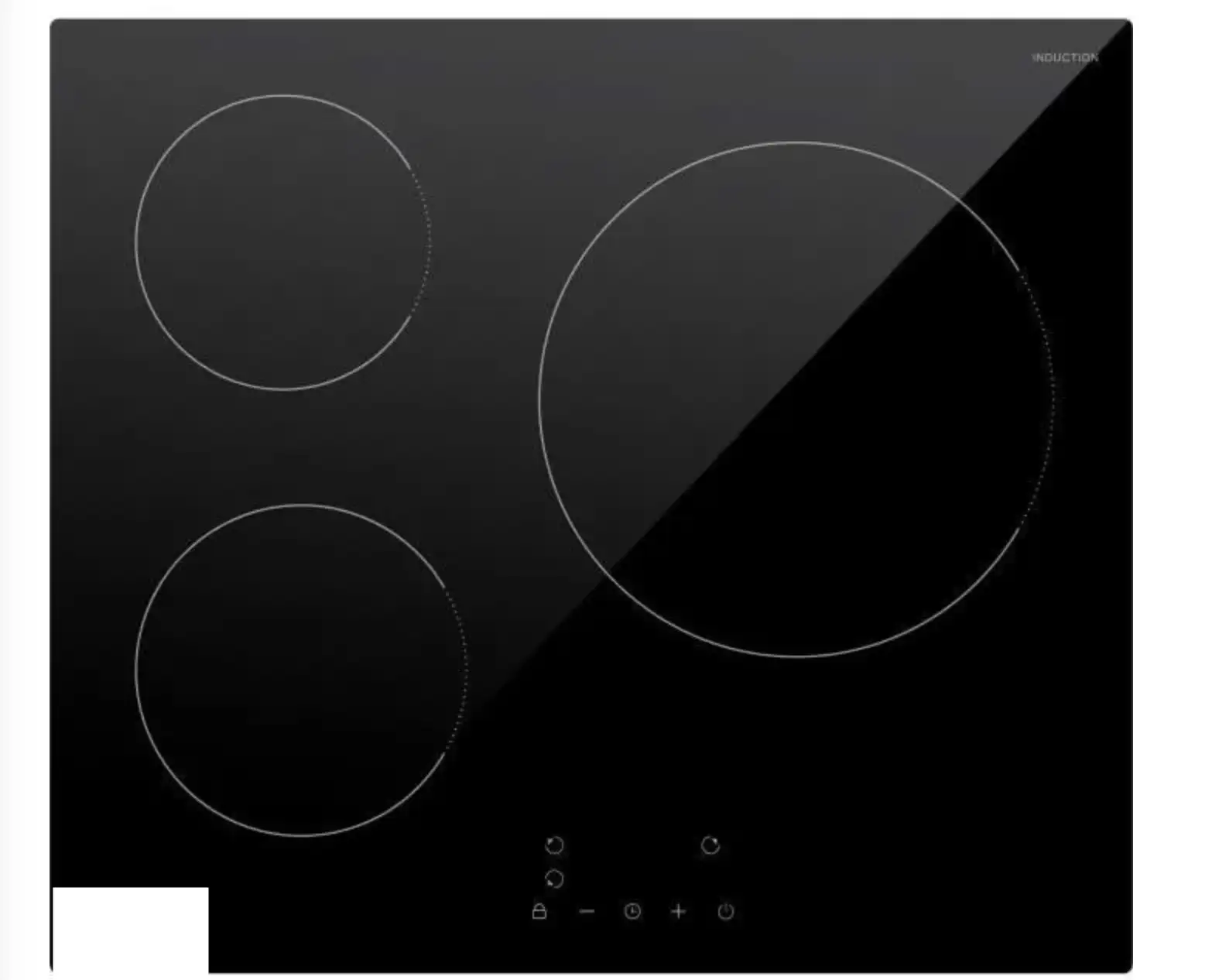 Table de cuisson induction 3 foyers L60 x P52 cm