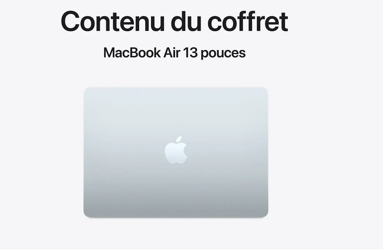 Apple - 13,6" MacBook Air M4 (2025) - RAM 16Go - Stockage 256Go - CPU 10 cœurs - GPU 8 cœurs - Bleu Ciel