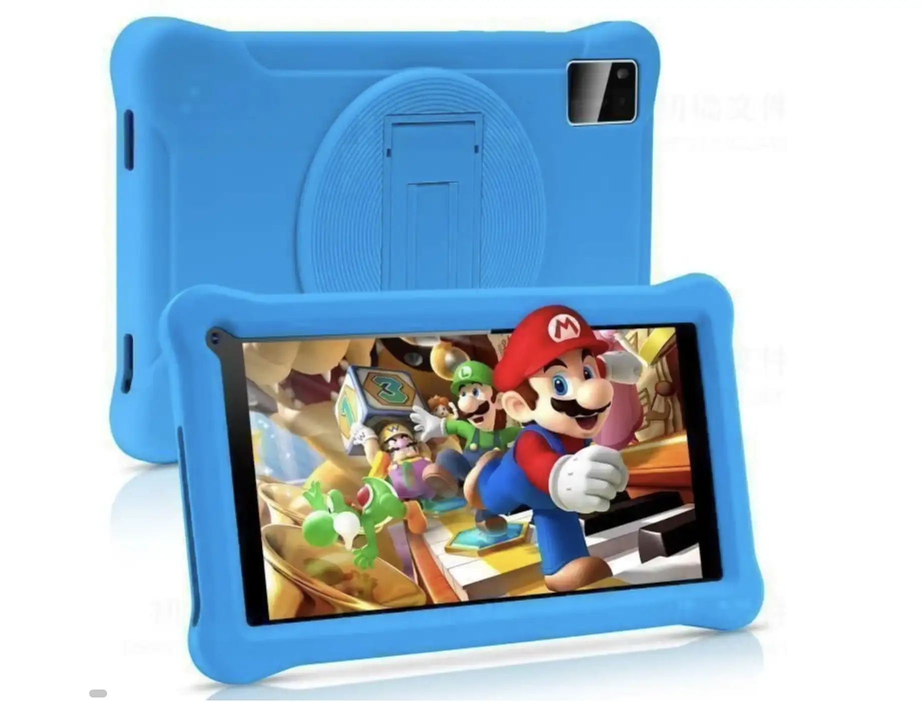 Tablette enfants  7 pouces Android 11 8Go RAM 64Go ROM bleu avec étui antichoc