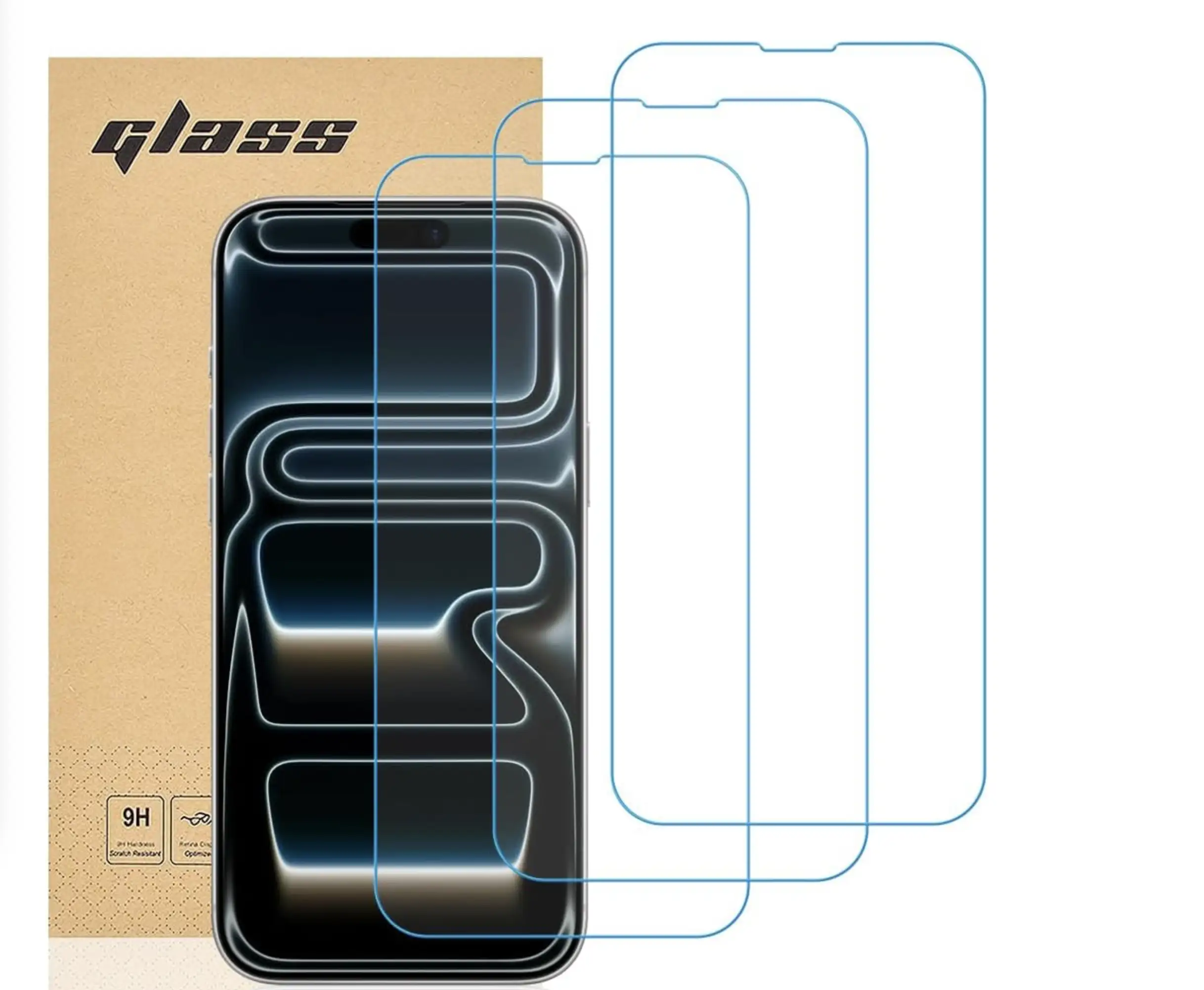 Lot de 3] Verre Trempé compatible iPhone 17 pro max, Gueche Protection d'écran Pour iPhone 17 pro max [Extrêmement résistant aux rayures] [Haute définition][Facile à installer]