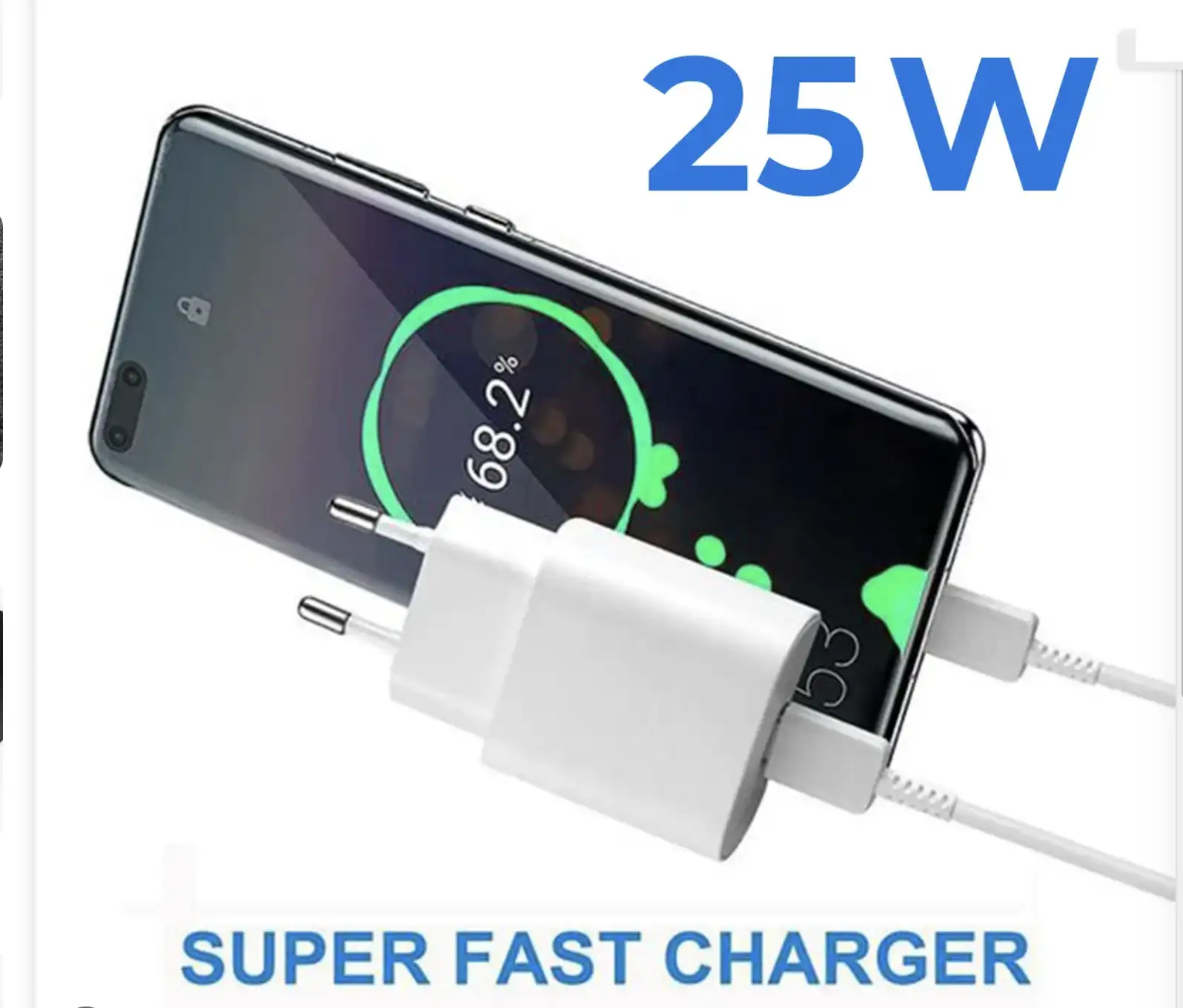 Chargeur Rapide 25W + Câble USB-C Pour Samsung