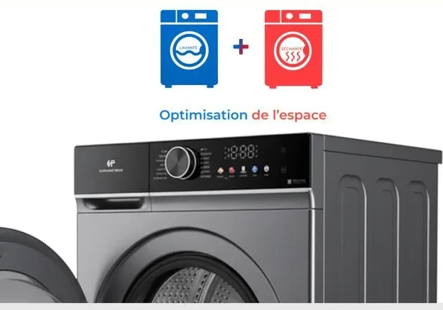 Lave-linge séchant- CELS106S - 10kg / 6kg - Moteur induction directe - 60 cm - 1200 trs/min