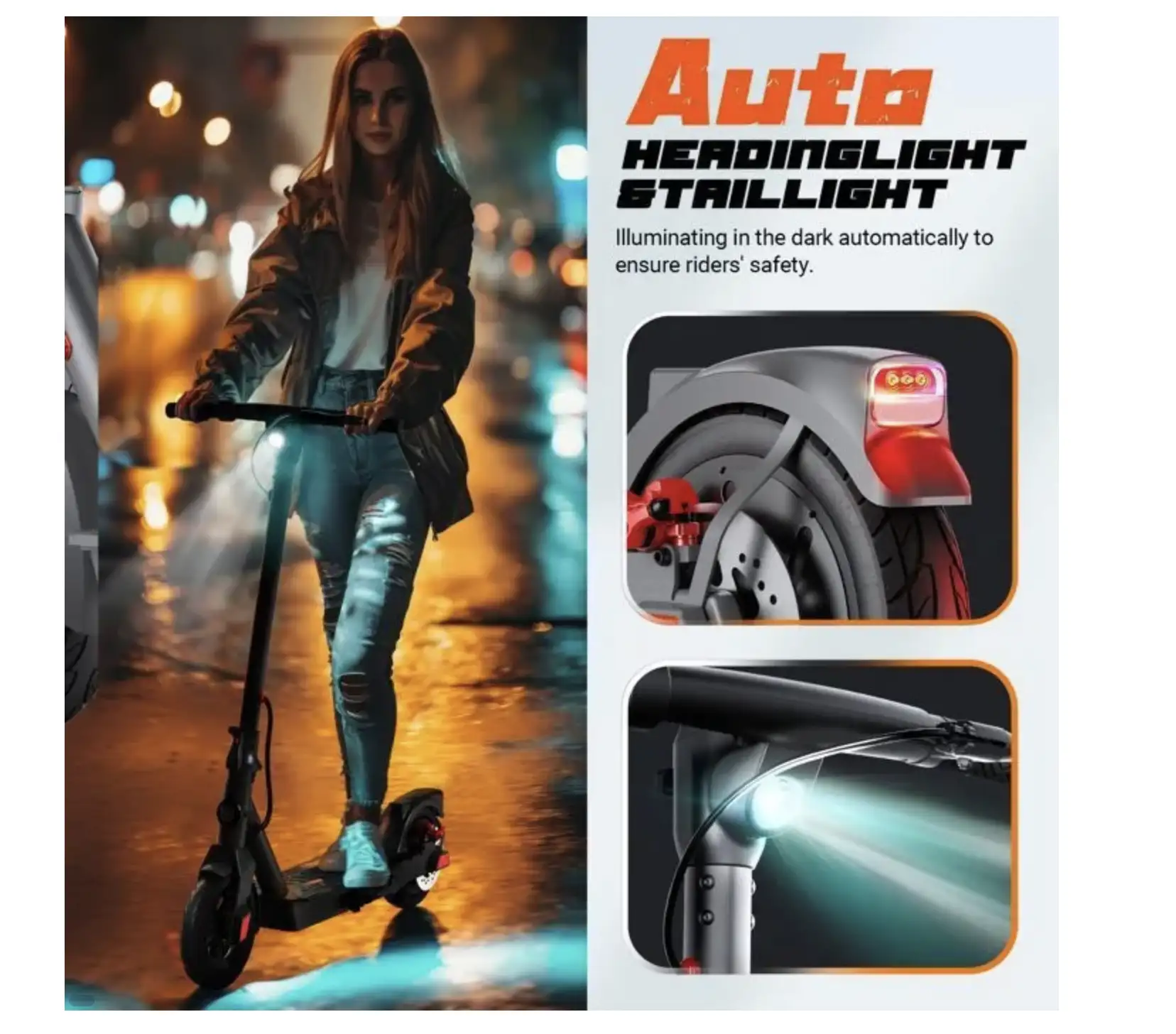 Trottinette Électrique Pliable B18A  - 10" Pneus Antidérapants,Batterie 42km