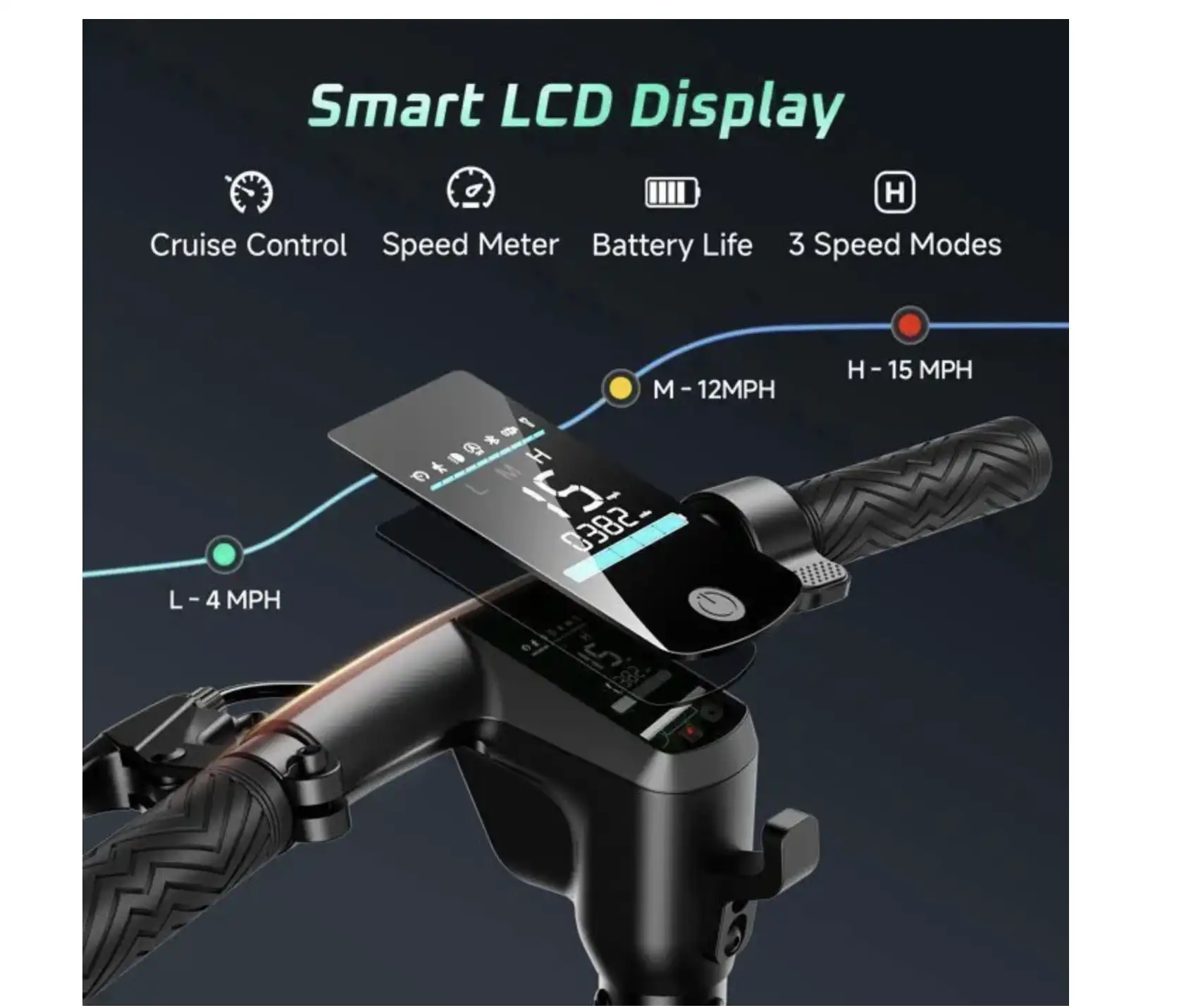 Trottinette Électrique Pliable B18A  - 10" Pneus Antidérapants,Batterie 42km