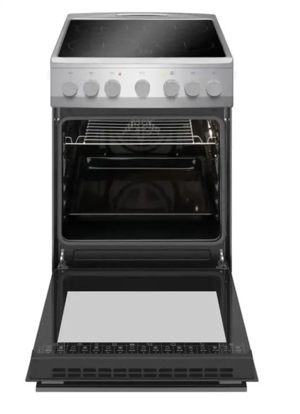 Cuisinière vitrocéramique -FACV203S - 4 foyers - 62 L - 50 x 60 cm - Silver