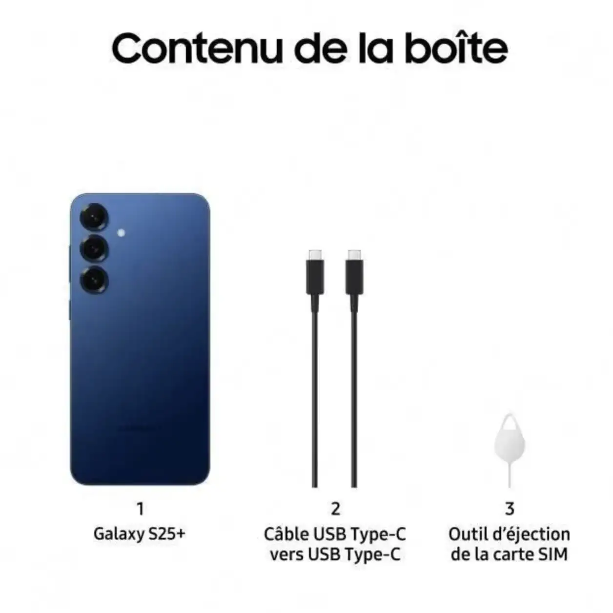 SAMSUNG Galaxy S25 Plus AI Smartphone 256 Go Bleu nuit Neuf