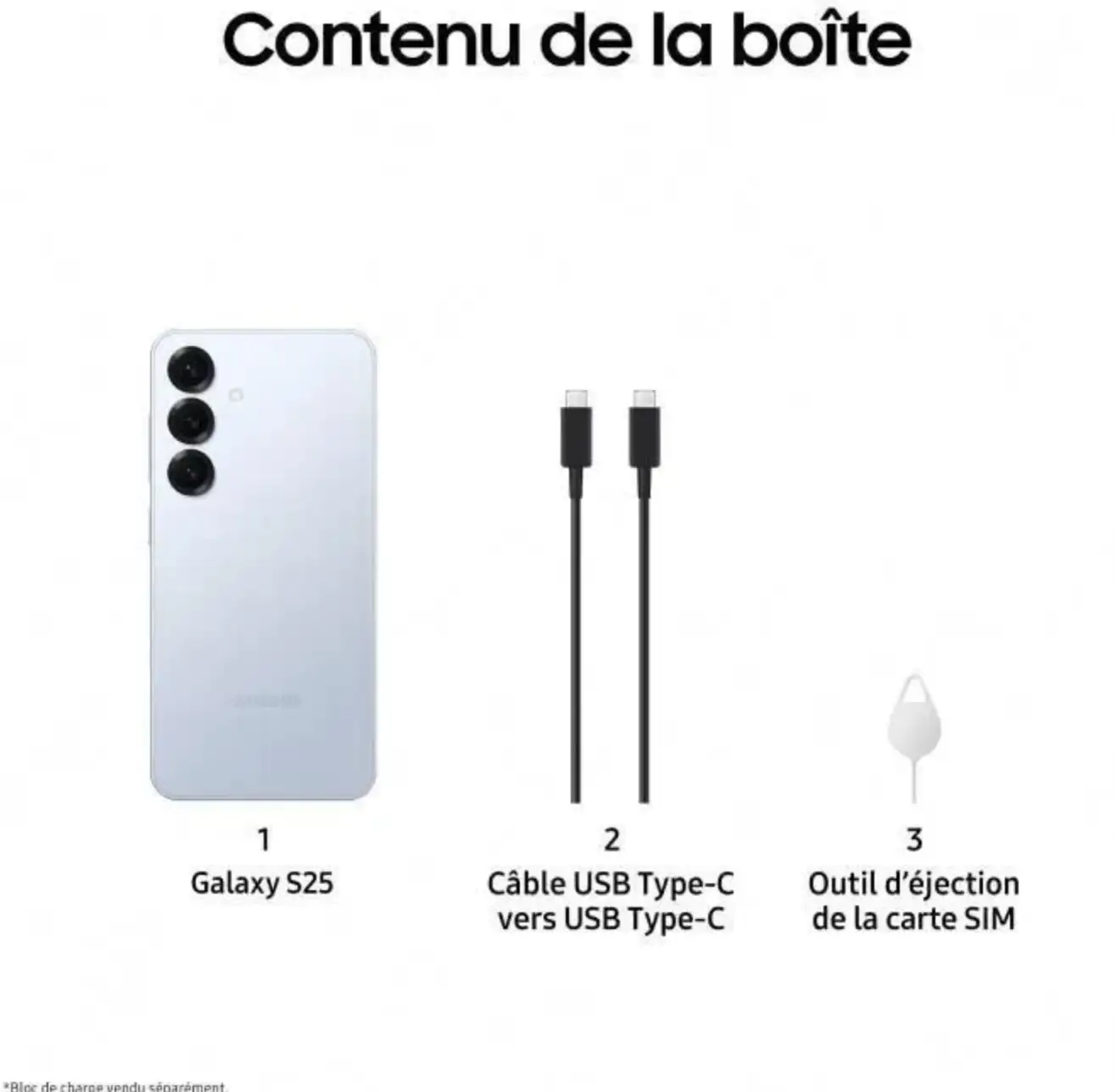 SAMSUNG Galaxy S25 AI Smartphone 256 Go Bleu clair Neuf