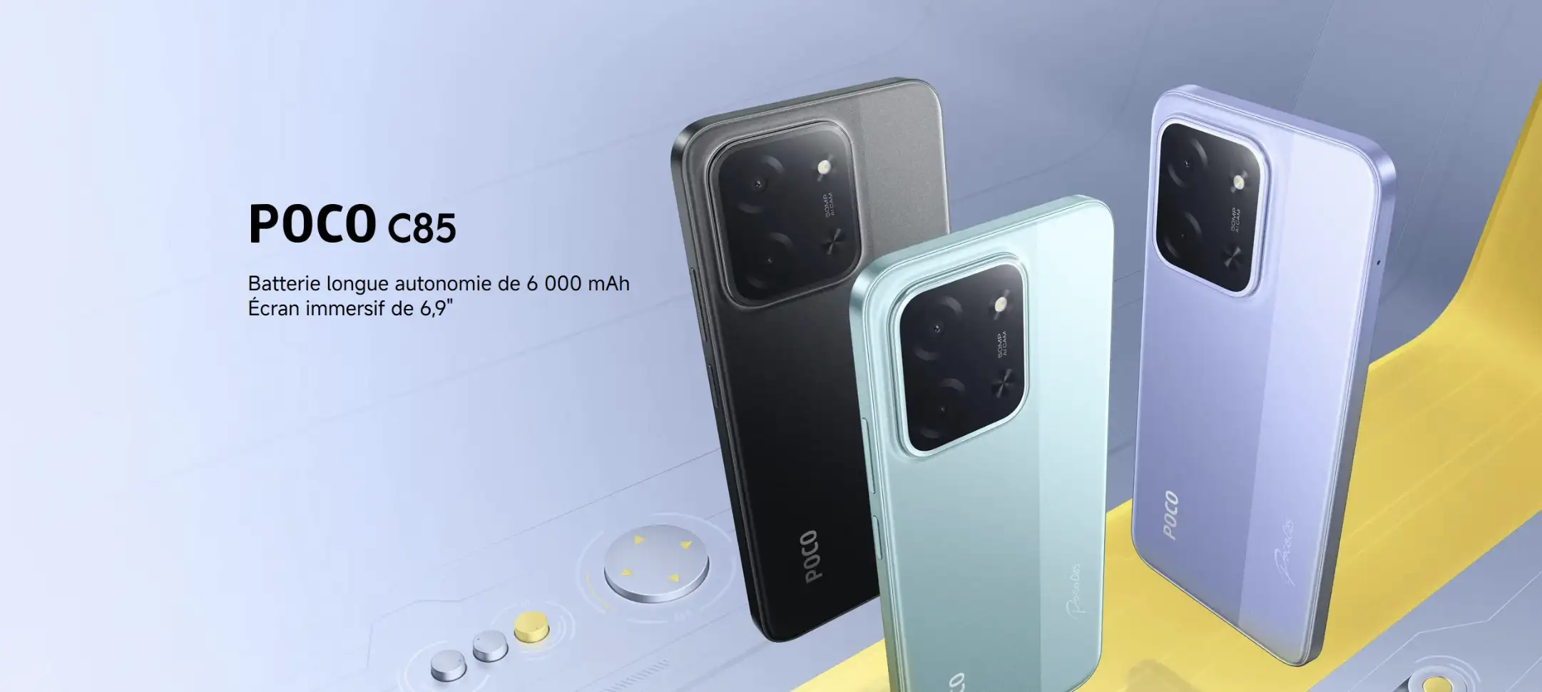 Smartphone - XIAOMI - POCO C85 - 256Go - 8Go RAM - 6,9" Dot Drop - 6000 mAh