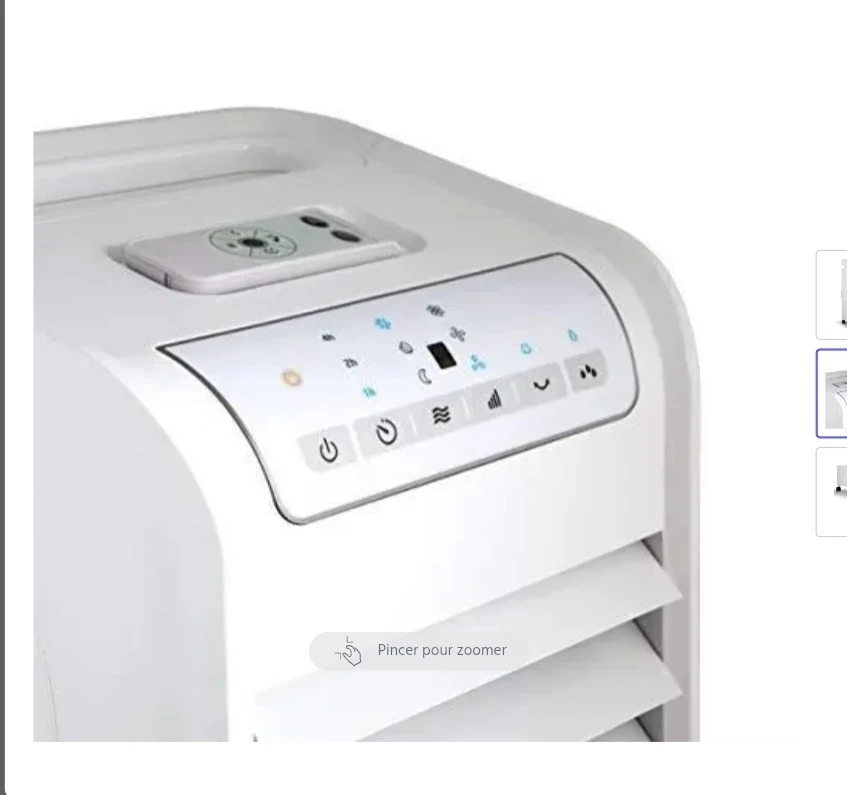 Climatiseur portable évaporatif 3 en 1 : ventilateur, climatiseur et humidificateur
