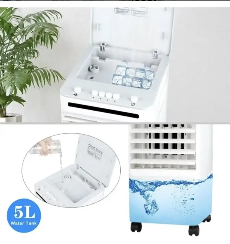 Climatiseur Mobile -  - 2025 - 4 En 1 - Ventilateur Silencieux - Réservoir 5L