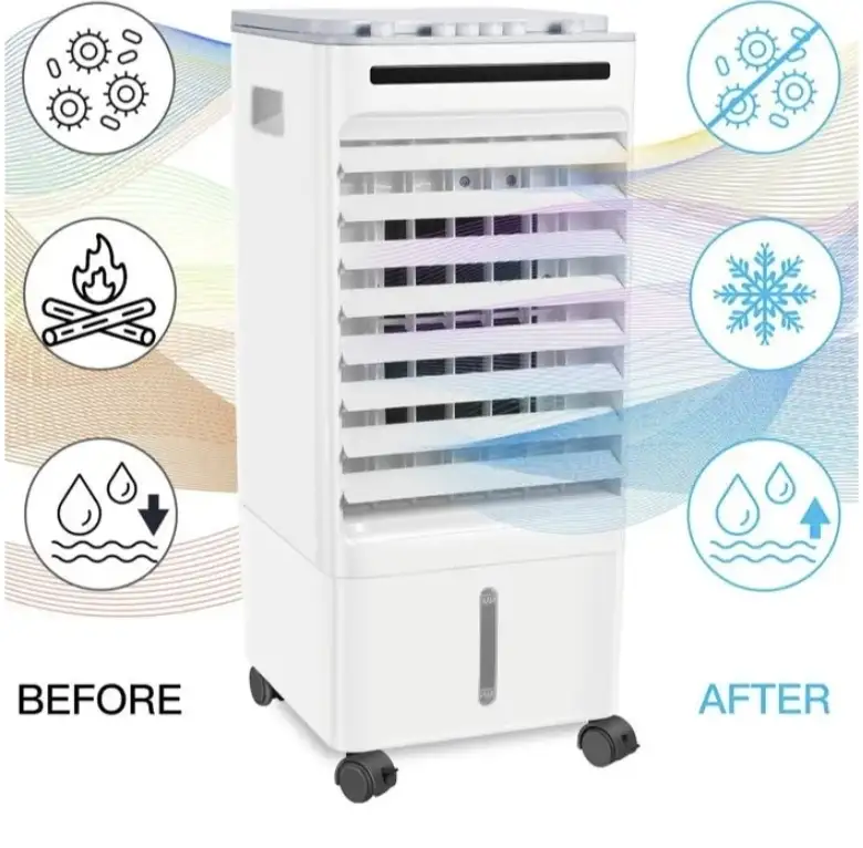 Climatiseur Mobile -  - 2025 - 4 En 1 - Ventilateur Silencieux - Réservoir 5L