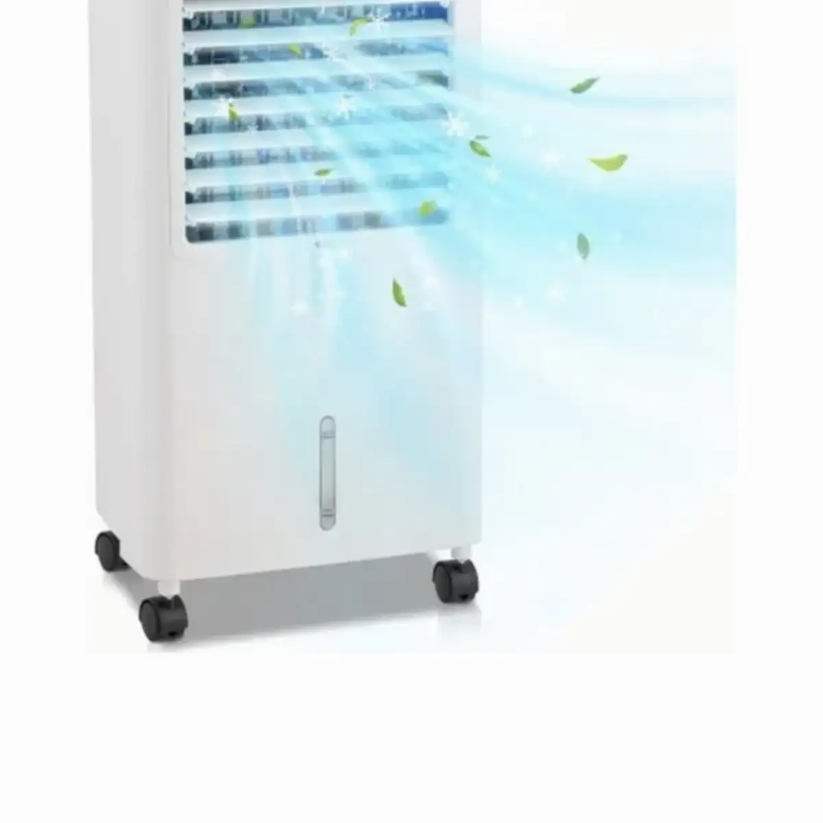 Climatiseur mobile 4 en 1, 75 W 3 vitesses - 38 x 28 x 74 cm Blanc
